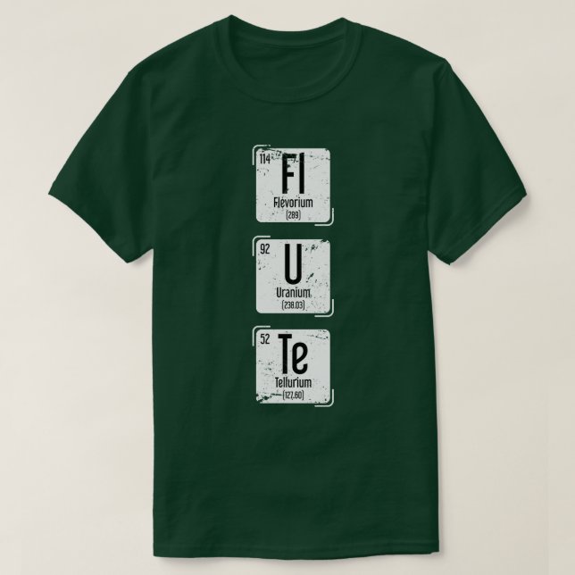 Periodic Table Flute T-Shirt (Design Front)