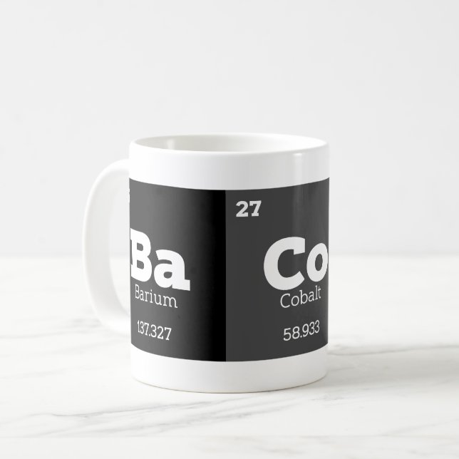 Periodic Table Foodie Chemical Elements Coffee Mug (Front Left)
