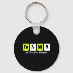 Periodic table Fun Tennis Player gift for men wome Key Ring