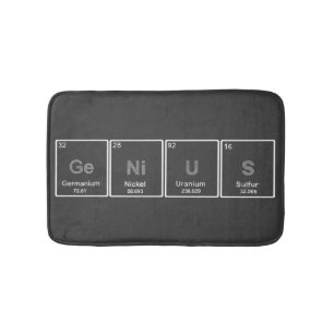 Periodic table GeNiUS bath rug