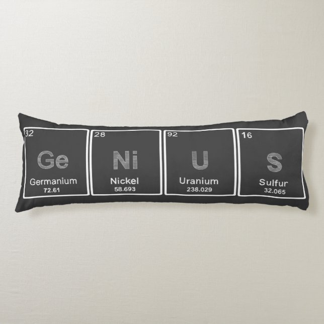 Periodic Table GeNiUS body pillow (Front)