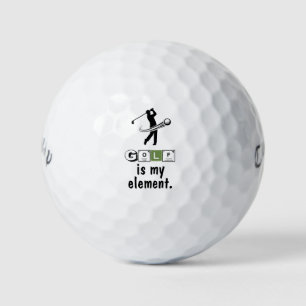 Periodic Table 'Golf Is My Element' Science Humor  Golf Balls