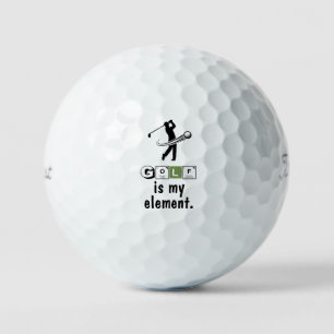 Periodic Table 'Golf Is My Element' Science Humour Golf Balls
