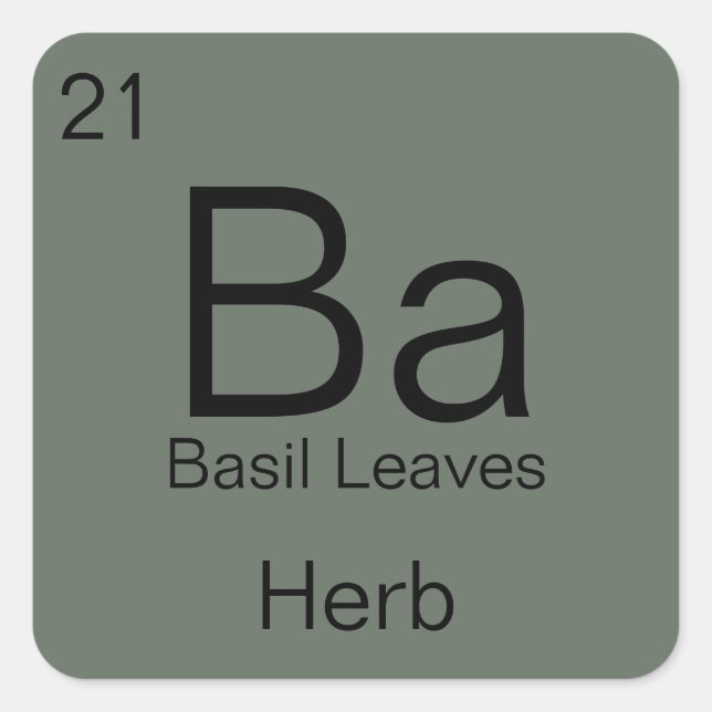 Periodic Table Herb & Spice Label (Front)