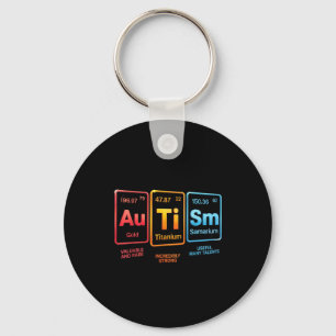 Periodic Table Inspired Autism Science Element Des Key Ring