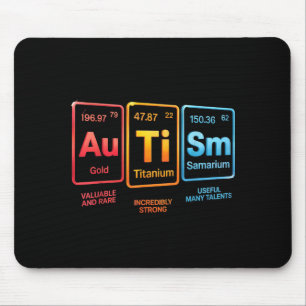 Periodic Table Inspired Autism Science Element Des Mouse Pad