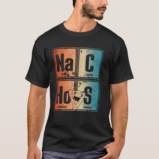 Periodic Table Inspired Fun Elements Read Nachos M T-Shirt (Front)