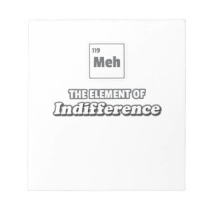 Periodic Table Meh Element of Indifference Notepad