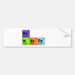 Periodic Table Nerdy Products Bumper Sticker