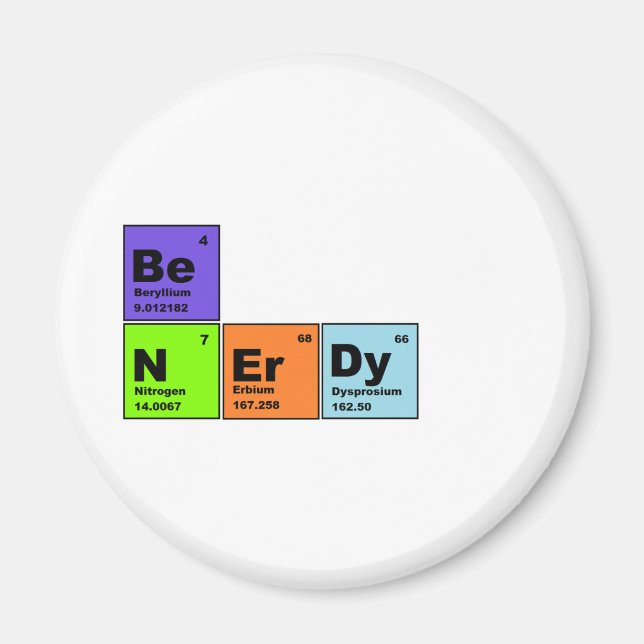 Periodic Table Nerdy Products Magnet (Front)