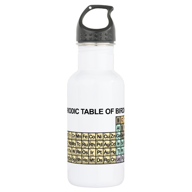 Periodic Table of Birding 532 Ml Water Bottle (Front)