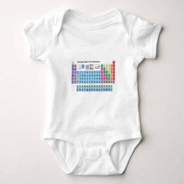 Periodic Table of Elements Baby Bodysuit (Front)