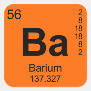 Periodic Table of Elements (Barium) Square Sticker