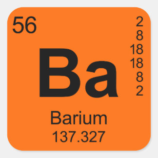 Periodic Table of Elements (Barium) Square Sticker