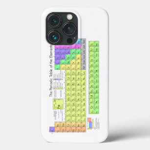 Periodic table of elements iPhone 13 pro case