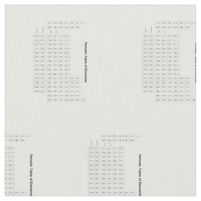 Periodic Table of Elements Chemistry Chart Science Fabric (Close Up)