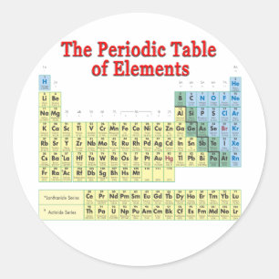 Periodic Table of Elements Classic Round Sticker