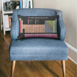 Periodic Table of Elements (dark) Pillow<br><div class="desc">If you need inspiration for home decoration or student room,  this dark pillow of Periodic Table of Elements includes 118 atomic elements in pastel colours could be perfect! You can also make as a gift to a chemistry teacher or a science nerd!</div>