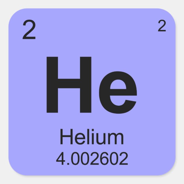 Periodic Table of Elements (Helium) Square Sticker (Front)