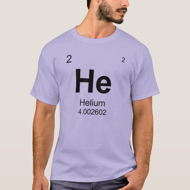 Periodic Table of Elements (Helium) T-Shirt (Front)
