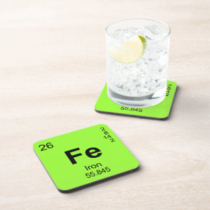 Periodic Table of Elements (Iron) Coaster