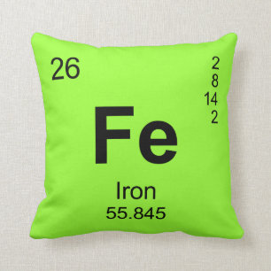Periodic Table of Elements (Iron) Cushion