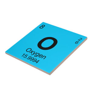 Periodic Table of Elements (Oxygen) Ceramic Tile