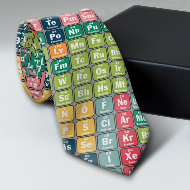 Periodic Table of Elements Pattern Tie (Periodic Table Pattern Tie)