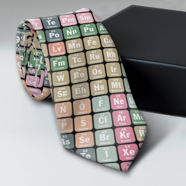 Periodic Table of Elements Pattern Tie (Periodic Table Pattern Tie)