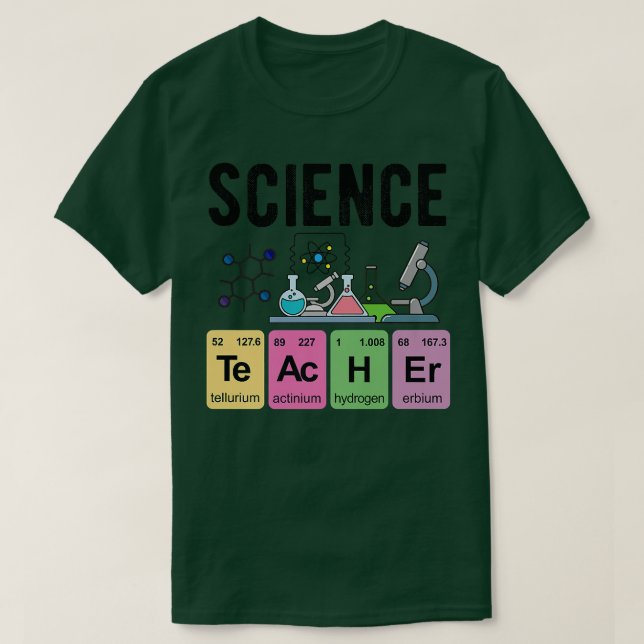 Periodic Table of Elements Physics Chemistry Scien T-Shirt (Design Front)