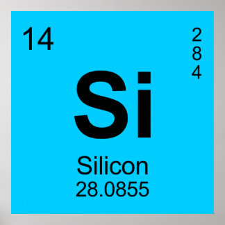 Periodic Table of Elements (Silicon) Poster
