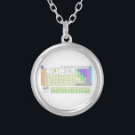 Periodic table of elements silver plated necklace<br><div class="desc">Periodic table of elements of Chemistry. A periodic table is a tabular display of the chemical elements,  organised on the basis of their atomic numbers,  electron configurations,  and recurring chemical properties. Elements in the periodic table are presented in order of increasing atomic number.</div>