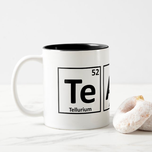 Periodic Table Of Elements Teach Mug (With Donut)