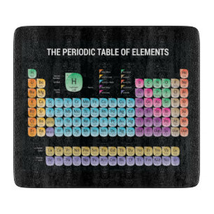 Periodic table of elements throw pillow cutting board