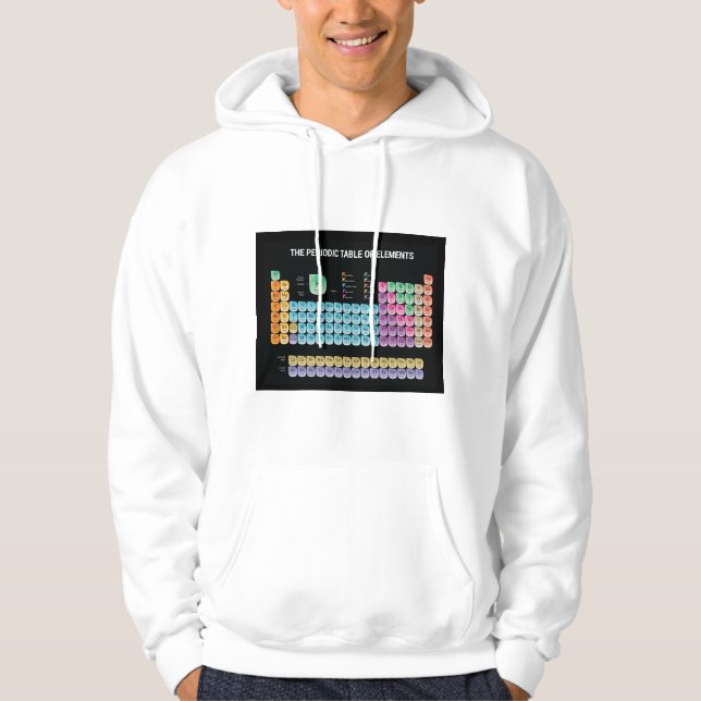Periodic table of elements throw pillow hoodie (Front)