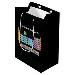 Periodic table of elements throw pillow medium gift bag