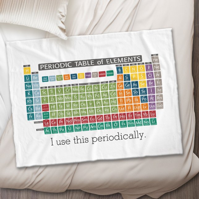 Periodic Table of Elements - Use Periodically Fleece Blanket (Periodic Table of Elements - Custom Fleece Blanket)