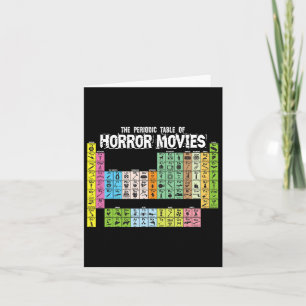Periodic Table Of Horror Movies Chemistry Science Card
