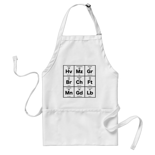 Periodic Table of International Cheeses Standard Apron (Front)