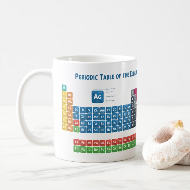 Periodic Table of the Elements 2 Coffee Mug (With Donut)