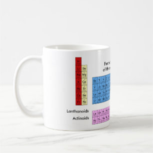 Periodic table of the elements - mug