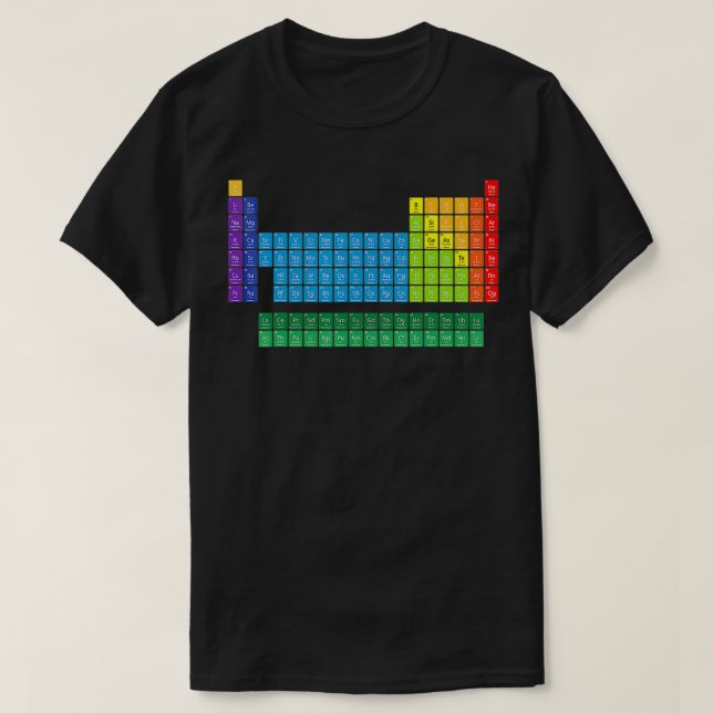 Periodic Table of the Elements  Science Nerd  T-Shirt (Design Front)