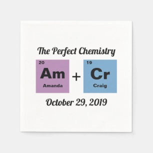 Periodic Table of the Elements Wedding Napkin
