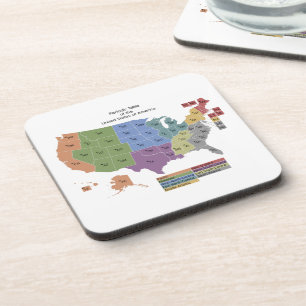 Periodic Table of the United States of America - Coaster