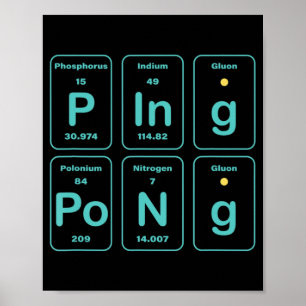Periodic Table Ping Pong Fun  Poster