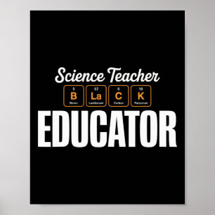 Periodic Table Science Teacher Educator Black Hist Poster