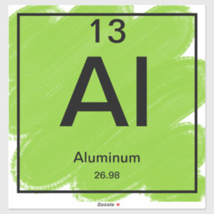 Periodic Table Sticker - Aluminium