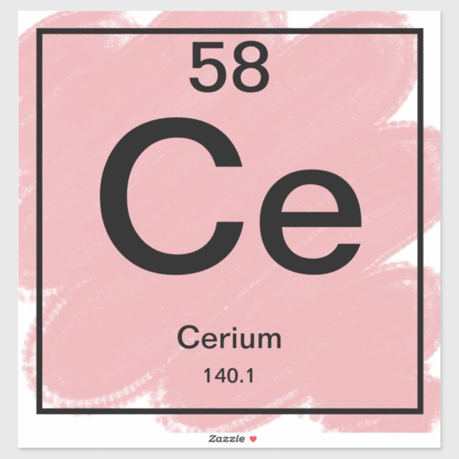 Periodic Table Sticker - Cerium (Sheet)