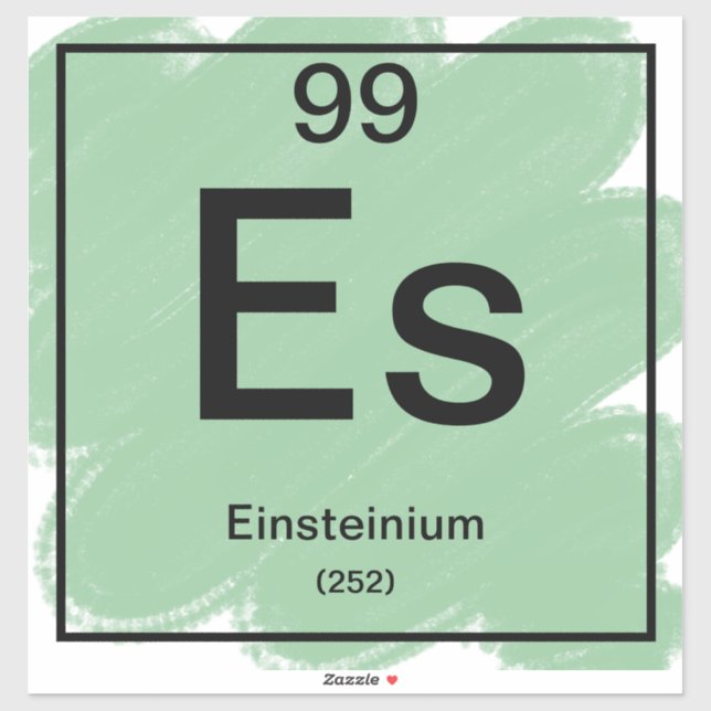 Periodic Table Sticker - Einsteinium (Sheet)