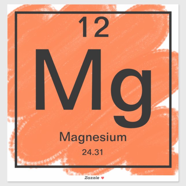 Periodic Table Sticker - Magnesium (Sheet)